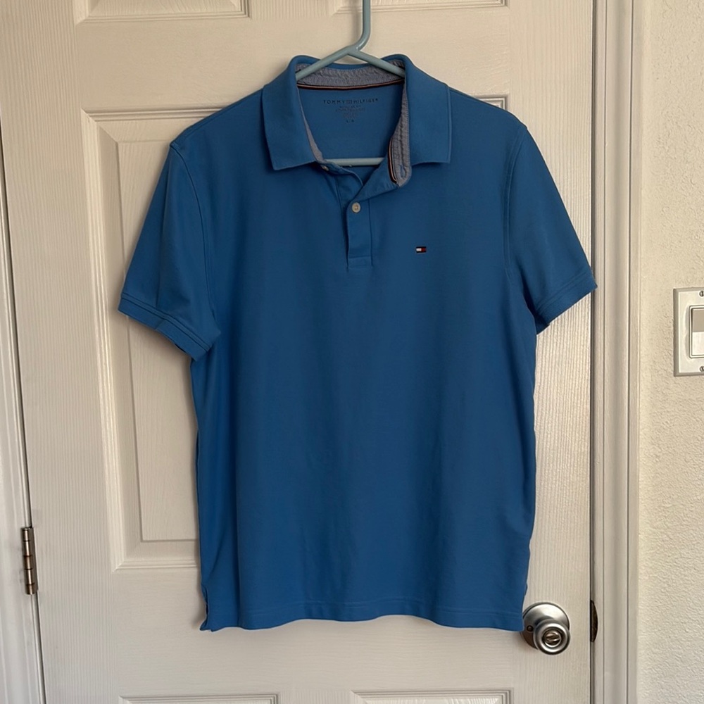 Tommy Hilfiger Blue Polo Shirt Classic Style
